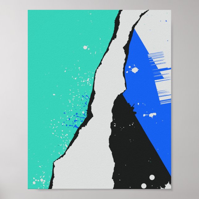 Affiche Couches de peinture et éclaboussures (Devant)