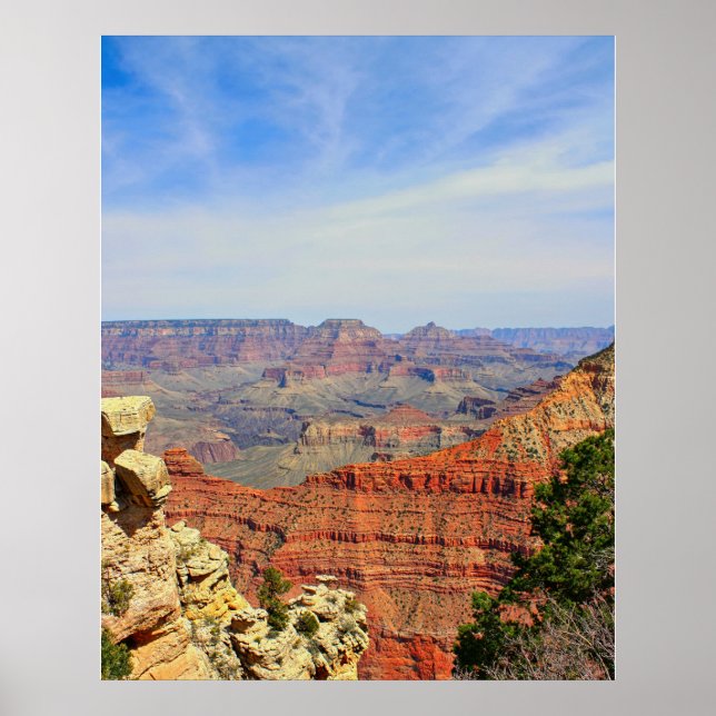 Affiche Couches de roche rouge du Grand Canyon (Devant)