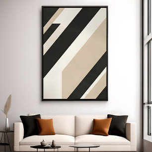 Affiche Couches neutres géométriques abstraits modernes