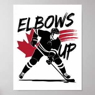 Affiche Coudes en l'air Canada Véritable Nord Fort Hockey