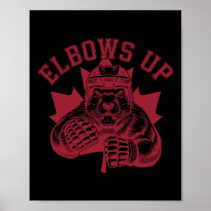 Affiche Coudes levés Coudes levés Hockey Canada Beaver 