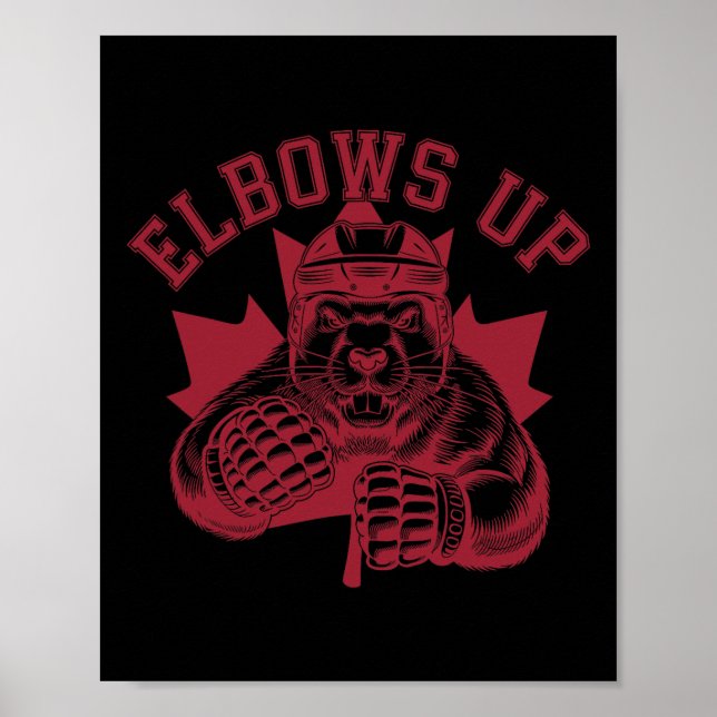 Affiche Coudes levés Coudes levés Hockey Canada Beaver  (Devant)