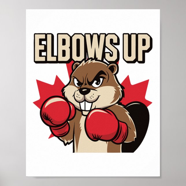 Affiche Coudes vers le haut Boxe de castor Fier Cana fort  (Devant)