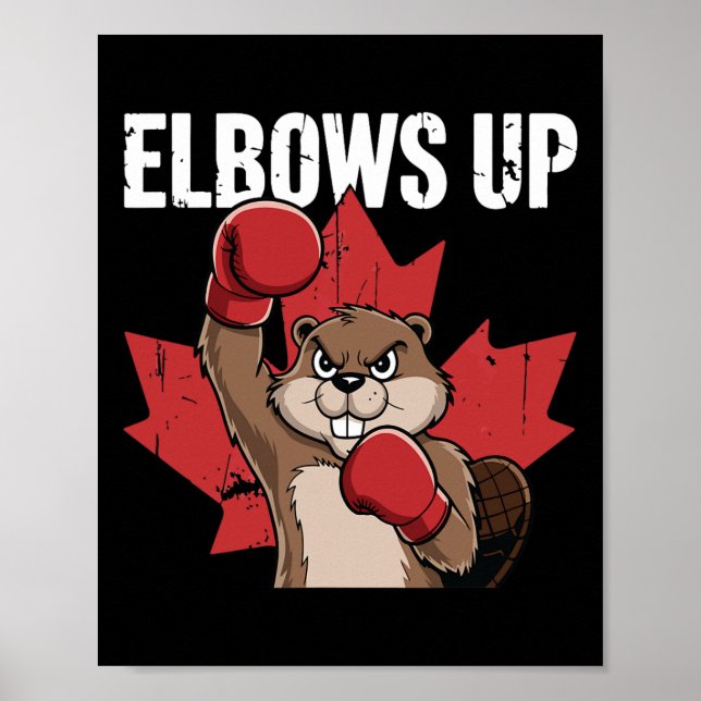 Affiche Coudes vers le haut Boxe de castor Fier Cana fort  (Devant)