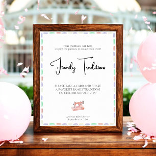 Affiche Coudre beaucoup d'amour Pink Aquarelle Traditions