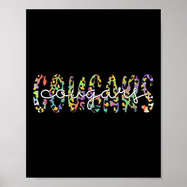 Affiche Cougars School Sports Fan Team Spirit Mascot Cadea (Devant)