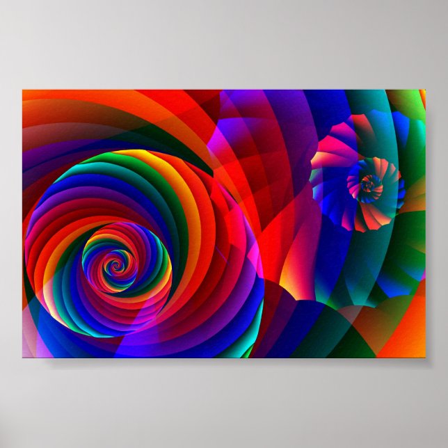 Affiche Couleur 7 Cool Art moderne Abstrait fractal (Devant)