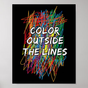 Affiche Couleur À L'Extérieur De La Sensibilisation sur l'