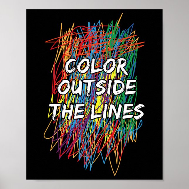 Affiche Couleur À L'Extérieur De La Sensibilisation sur l' (Devant)