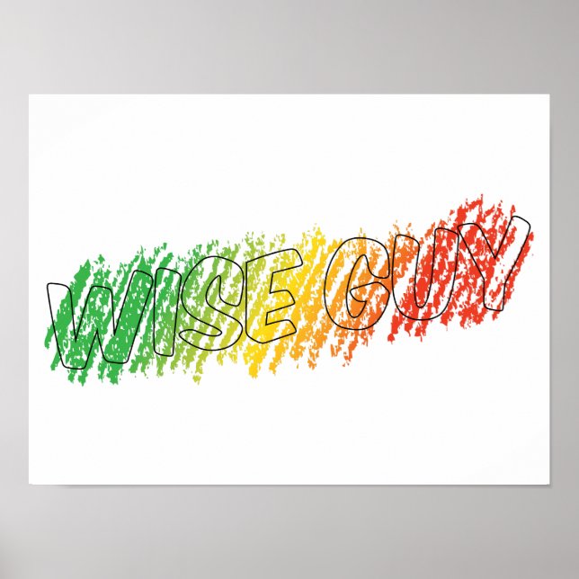 Affiche Couleur À L'Extérieur De L'Affiche Lignes (Devant)