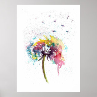 Affiche Couleur Abstraite Dandelion