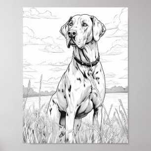 Affiche Couleur adulte de chien réaliste