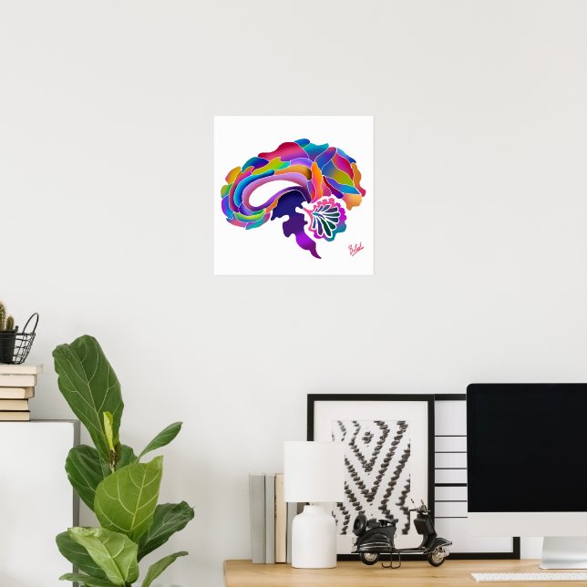 Affiche Couleur Blend Cerveau 2 (Bureau à domicile)