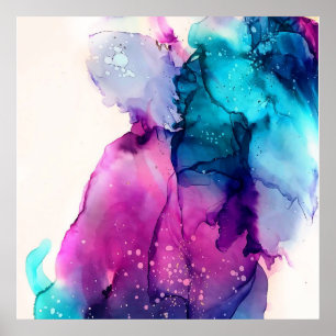 Affiche couleur bleu pourpre