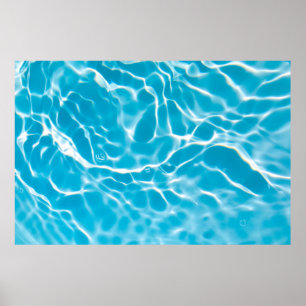 Affiche Couleur bleue claire texture de surface d'eau calm