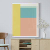 Couleur Bloc Art dans Retro Beach Couleurs pastel