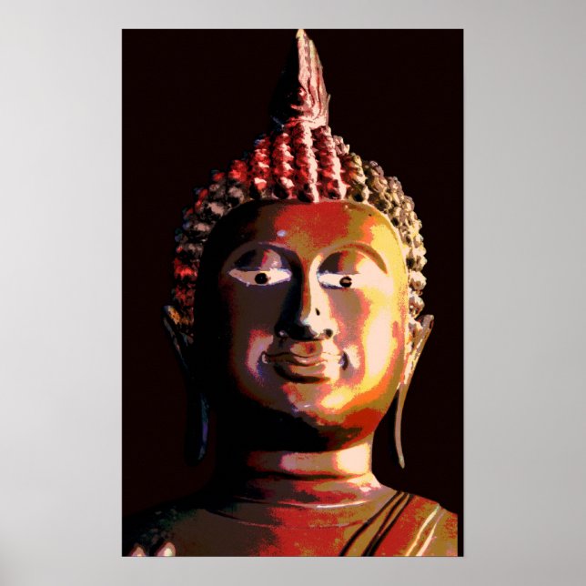 affiche couleur bronze de Bouddha (Devant)