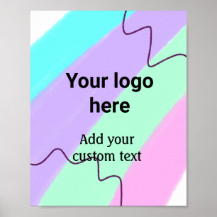Affiche Couleur d'aquarelle colorée abstrait ajouter le no