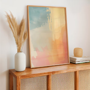 Affiche Couleur de dégradé Pastel Abstrait