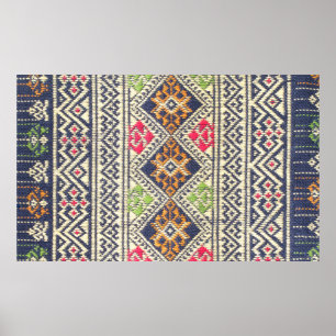 Affiche Couleur de la surface de tapis de style thaïlandai