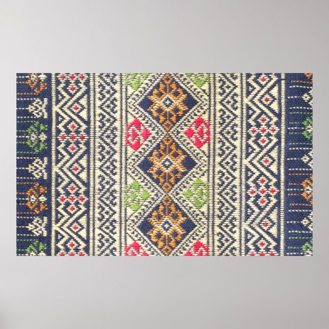 Affiche Couleur de la surface de tapis de style thaïlandai (Devant)