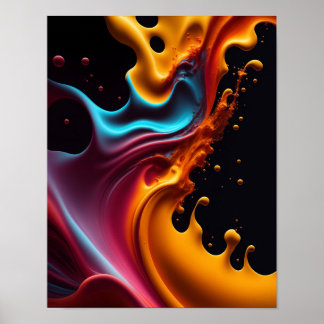 Affiche couleur de l'affiche mélange de couleurs du graphi