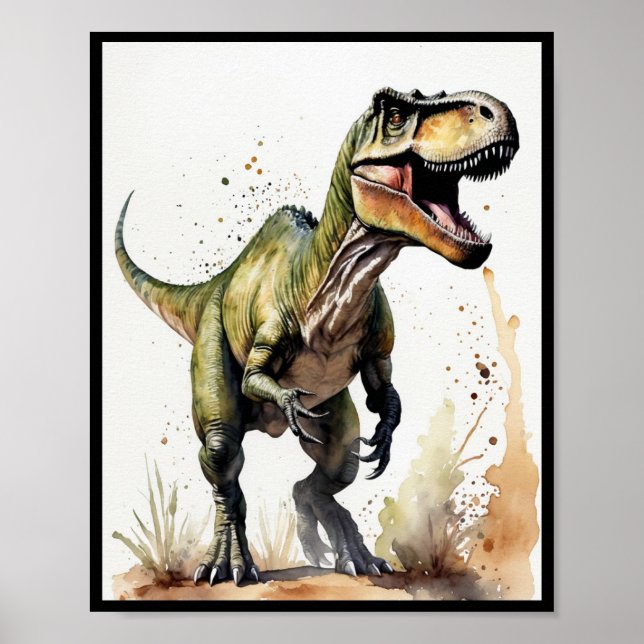 Affiche Couleur de l'eau de Dinosaur Tyrannosaurus rex (Devant)