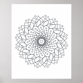 Affiche Couleur de votre propre Mandala Wall Art