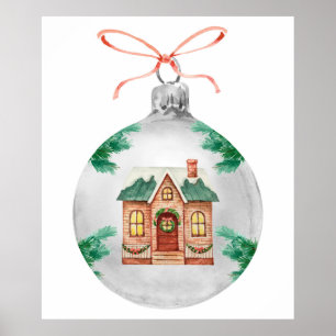 Affiche Couleur d'eau de la maison de Noël