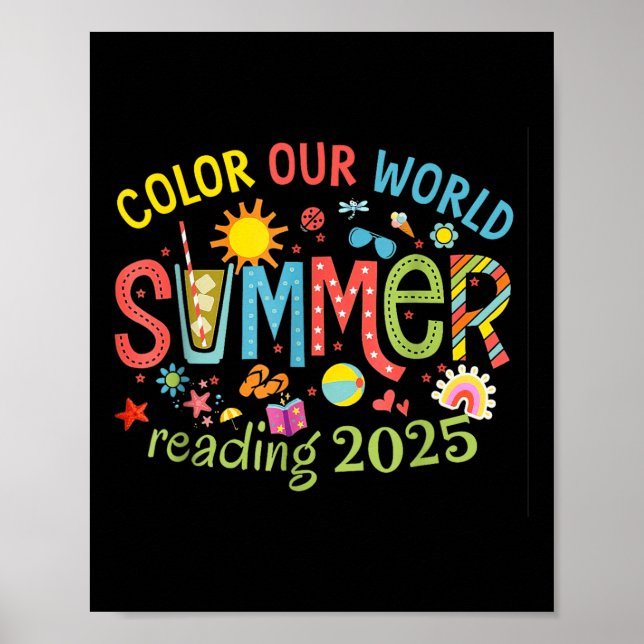 Affiche Couleur Notre Monde Été 2025 Programme de Lecture  (Devant)