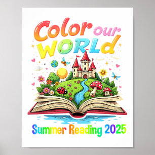 Affiche Couleur Notre Monde Été 2025 Programme de Lecture