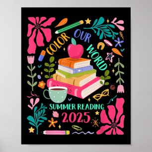 Affiche Couleur Notre Monde Lecture Été 2025 Boho Wildflow