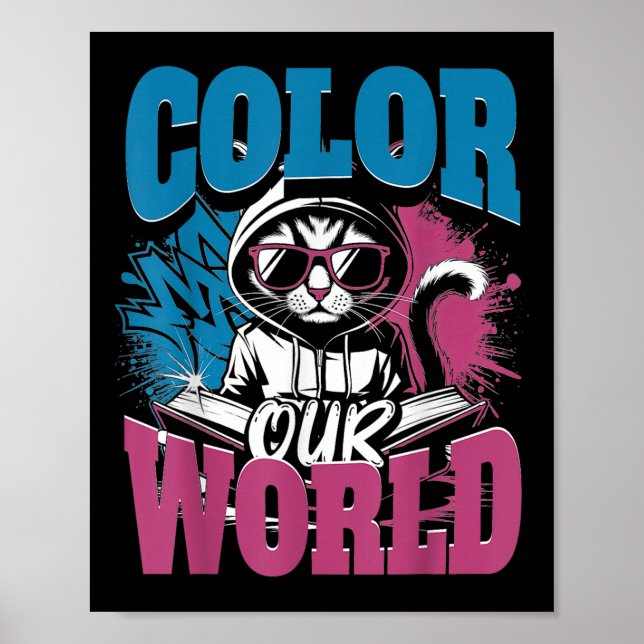 Affiche Couleur Notre Monde Lecture Été 2025 Cute Biblioth (Devant)