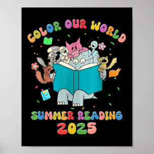 Affiche Couleur Notre Monde Lecture Été 2025 Librarian Boo