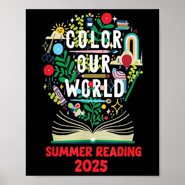 Affiche Couleur Notre Monde Lecture Été Art Et Créativité (Devant)