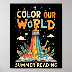 Affiche Couleur Notre Monde Reading Livre Art Pour Enfants