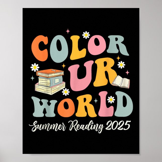 Affiche Couleur Notre Monde Reading Programme 2025 Retro (Devant)