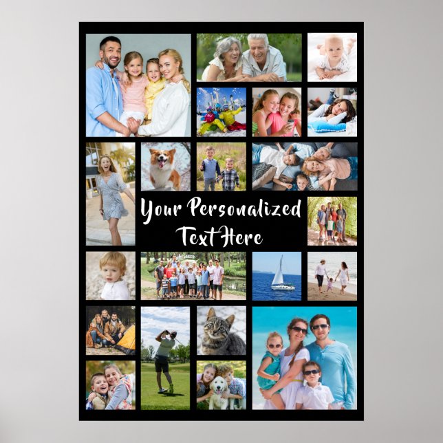 Affiche Couleur personnalisée moderne 21 Photo Collage pho (Devant)