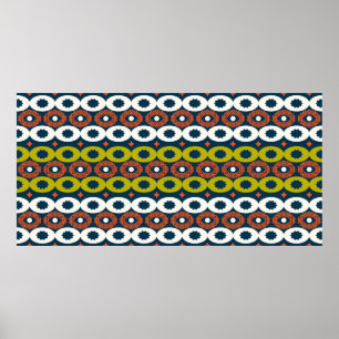 Affiche Couleur sans couture motif aux formes ovales en Af