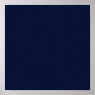 Affiche Couleur solide bleu marine de minuit