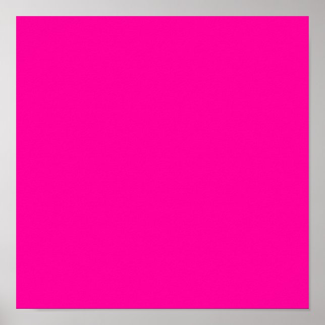 Affiche Couleur solide rose néon (Devant)
