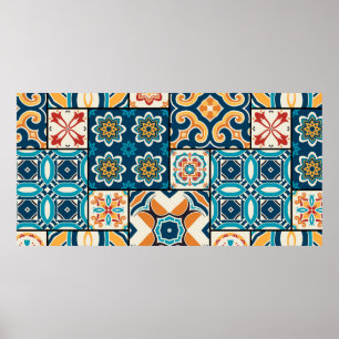 Affiche Couleur traditionnelle portugaise ornée