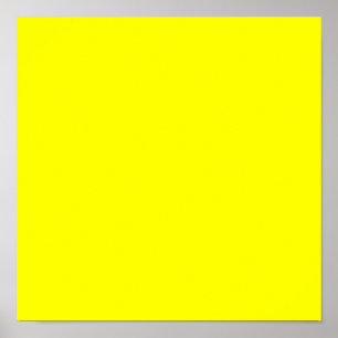 Affiche Couleur uni jaune néon