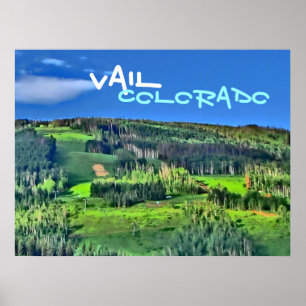 Affiche couleur Vail Colorado