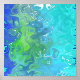 Affiche Couleur Yell abstrait 88,8