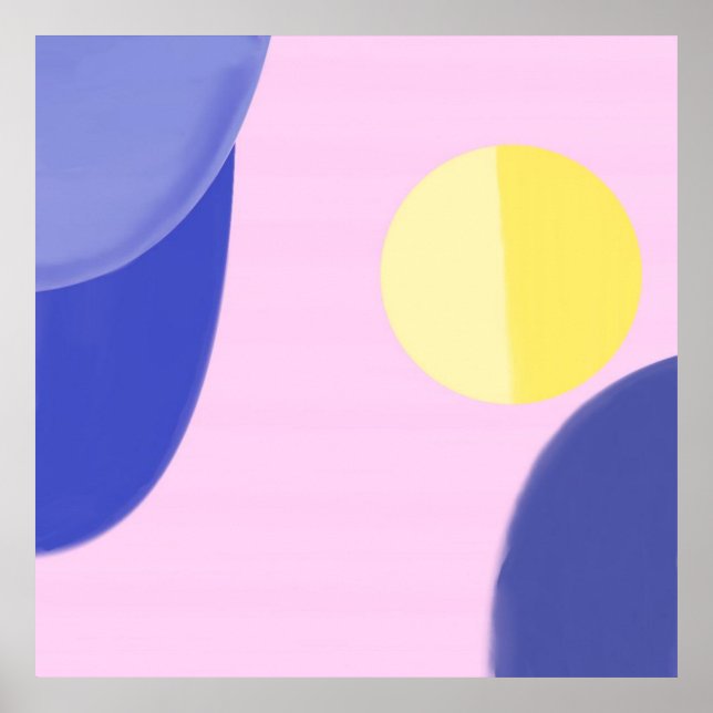 Affiche couleurs acryliques modernes art abstrait (Devant)