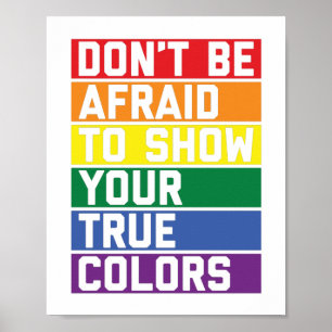 Affiche Couleurs arc-en-ciel LGBTQ  Idée de cadeau du mois