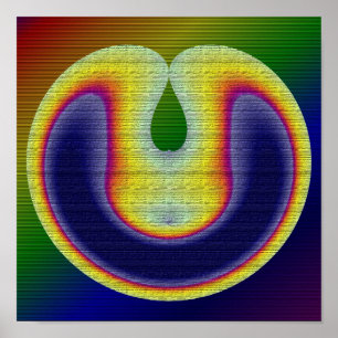 Affiche Couleurs arc-en-ciel rouge jaune Abstrait