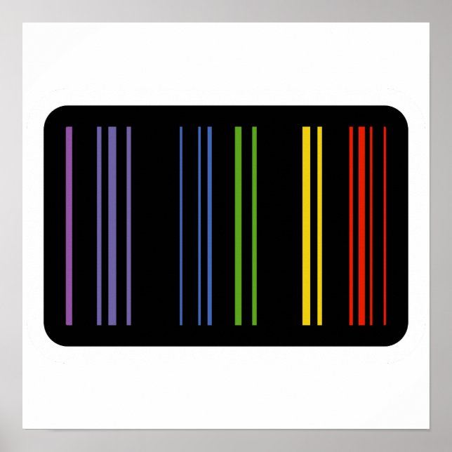 Affiche Couleurs codées – Art de code-barres (Devant)
