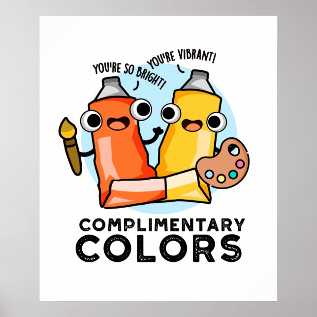 Affiche Couleurs Compliables Funny Paint Pun (Devant)